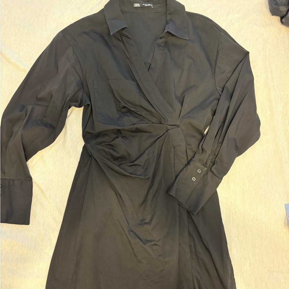 Zara Black Wrap Dress